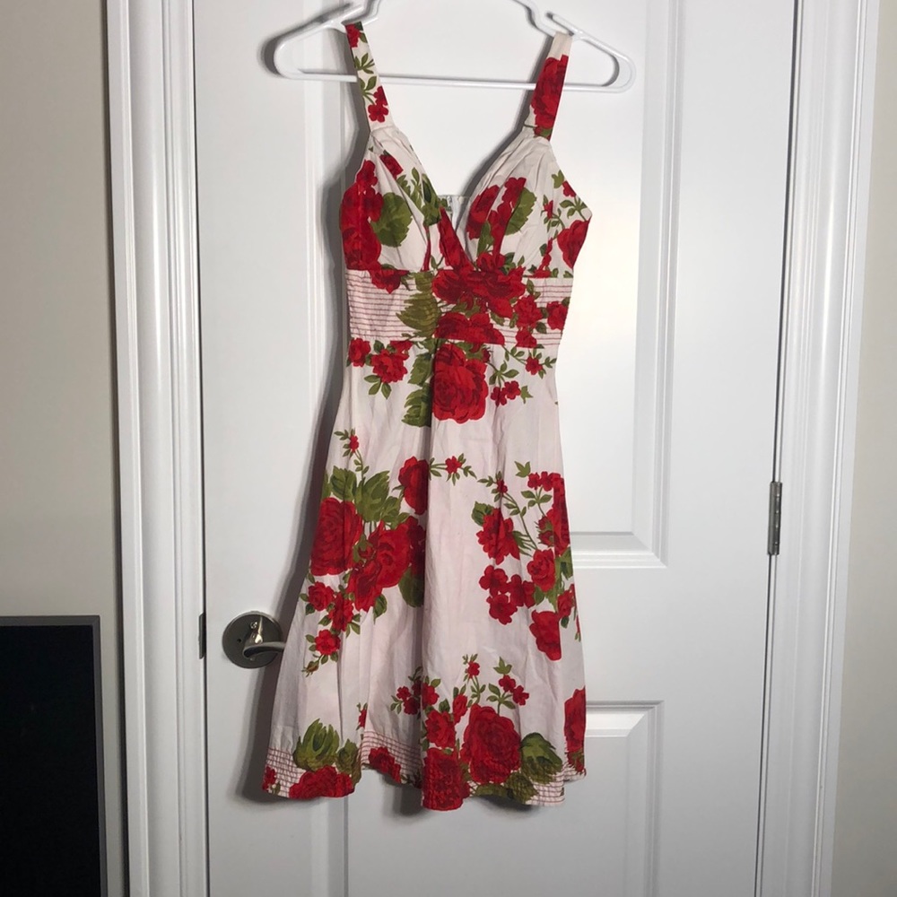 Rose flowy dress